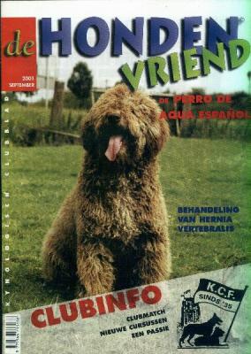 Dios, Spaanse Waterhond reu, op de voorpagina van "de Hondenvriend"